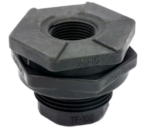 1/2" Banjo Poly Bulkhead Fitting image 0