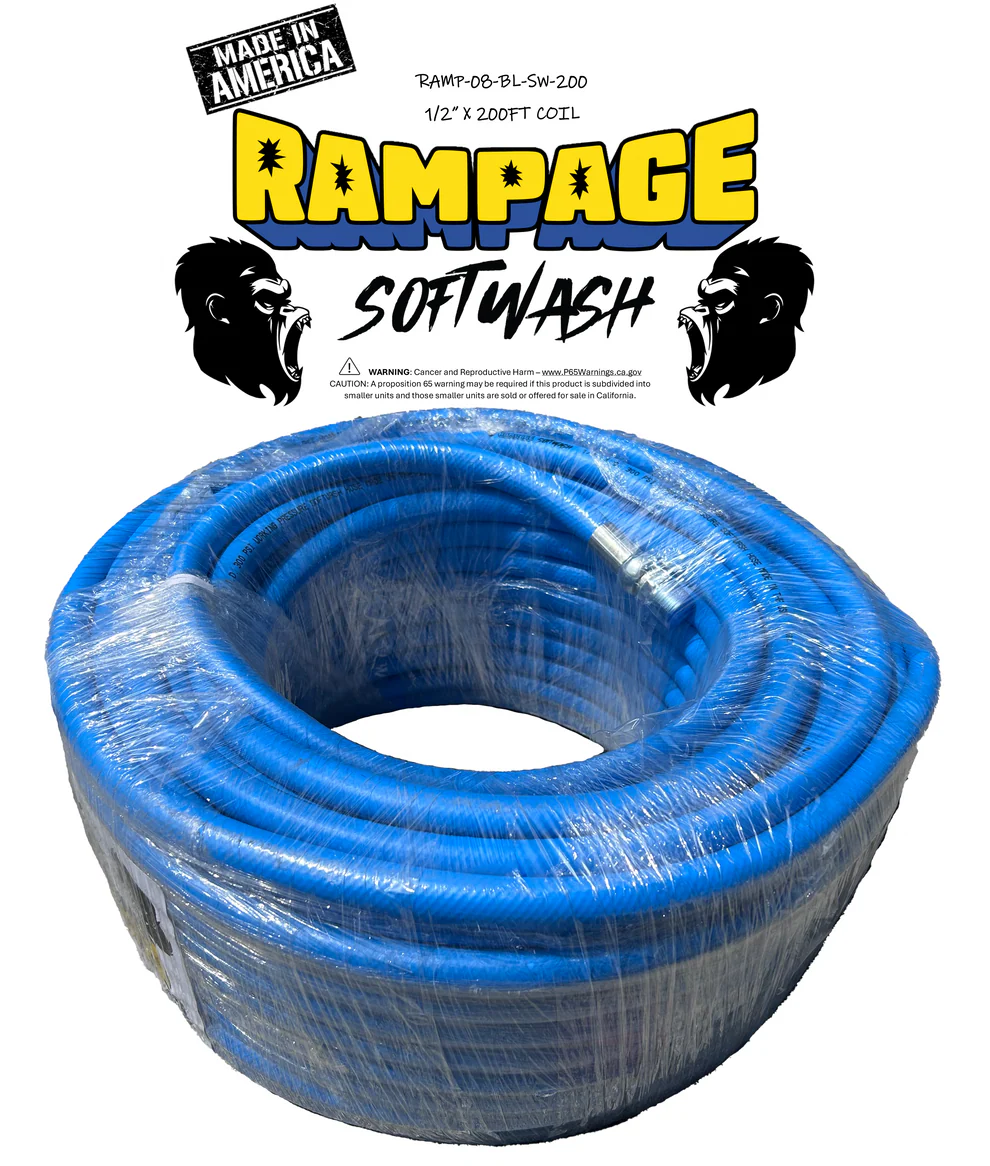 Rampage 1/2" Blue 200ft Softwash Hose image 0