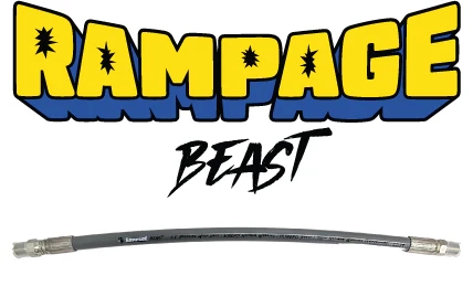 RAMPAGE BEAST Smooth Gray 1/2" Double Wire 6200 PSI Whip hoses image 0