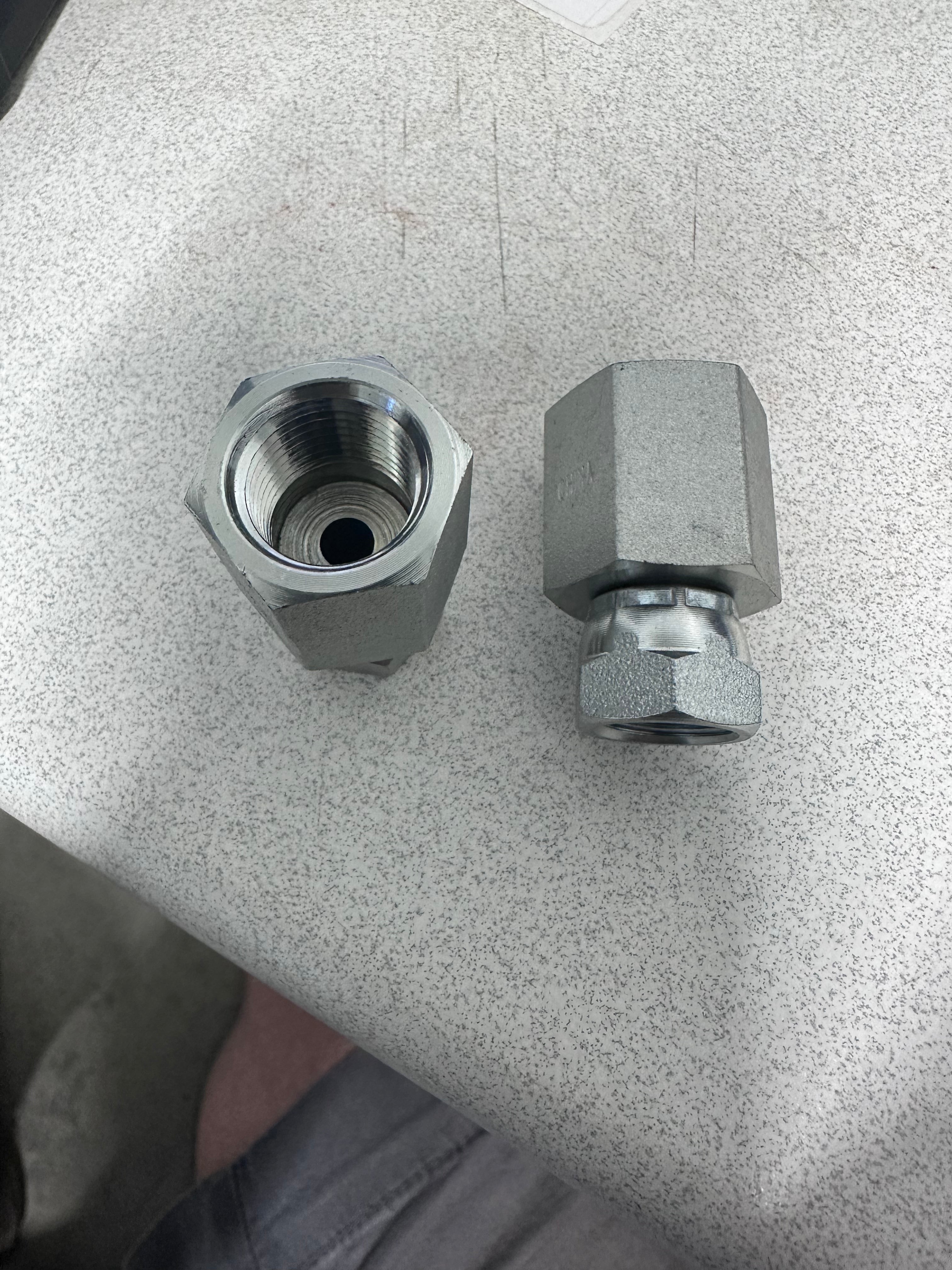 3/8 FPT x 1/4 FPT Swivel Steel Reducer