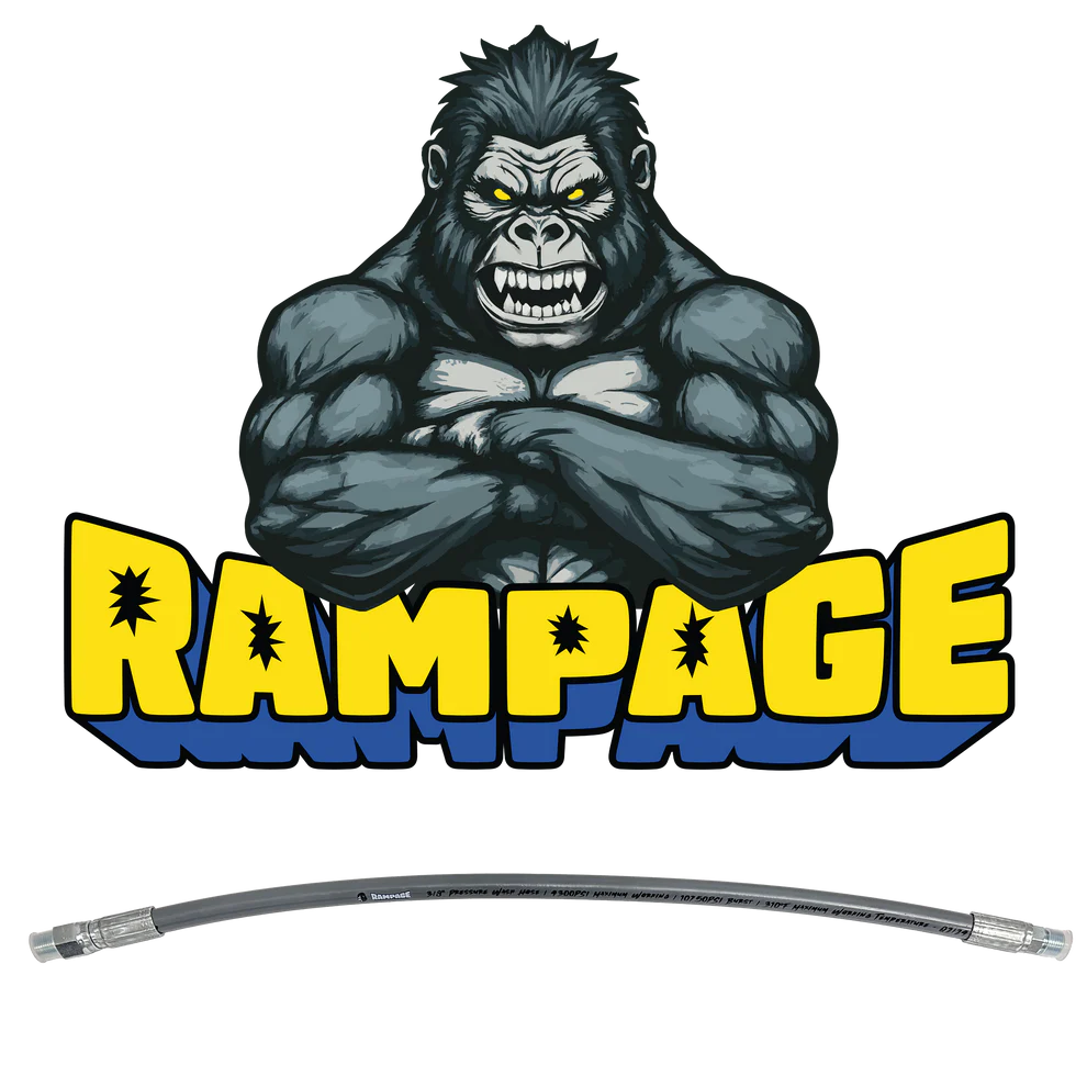 RAMPAGE Smooth Gray 3/8" Single Wire 4300 PSI Whip hoses image 0