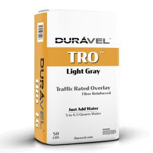 Duravel TRO-LG: Traffic Rated Overlay Bag Mix, Light Gray, 50-Pound Bag
