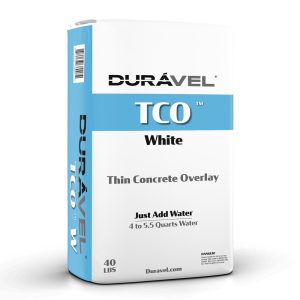 Duravel TCO-W: Thin Concrete Overlay Bag Mix, White, 40-Pound Bag