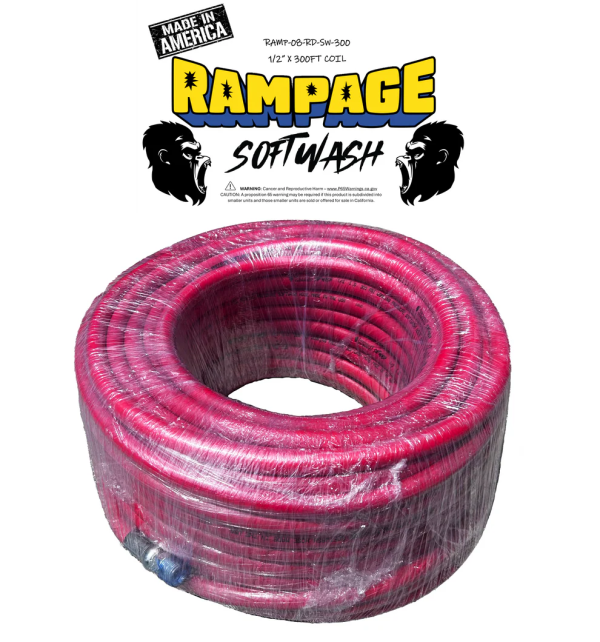 Rampage 1/2" Red 300ft Softwash Hose